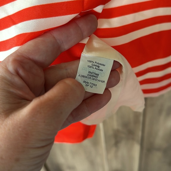 J. Crew Orange and White Dress - Picture 11 of 12